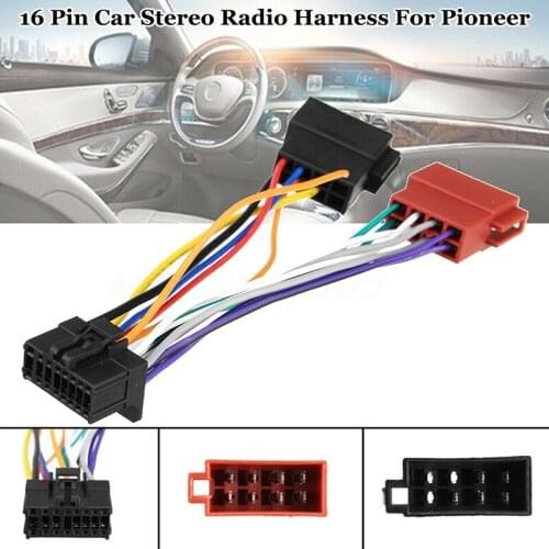 1 Pcs Car Wire Harness Adaptor For Kenwood / JVC Auto Stereo Radio ISO Standard Connector Adapter 16 Pin Plug Cable Plug-Play