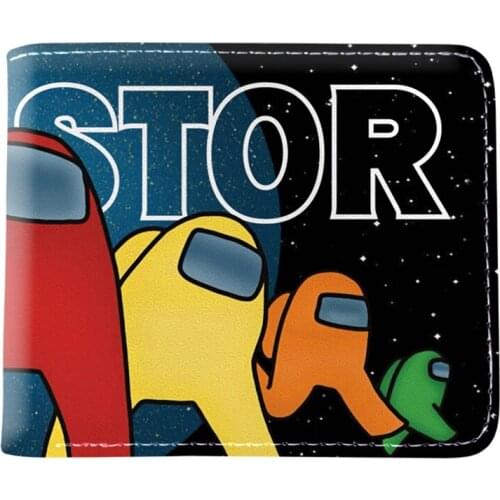 Free Shipping PU Leather Game Crewmate Impostor Wallet Wallet Short Purse With Coin Pocket Hard Holder WM