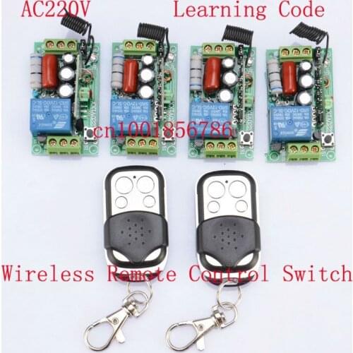 FreeShipping AC220V 1CH 10A 1000W RF Wireless Push Remote Control Light Switch System Toggle Momentary Latched
