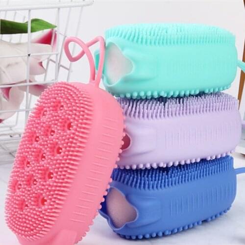 Baby Shower Brush Fast Foaming Bear Silicone Scrubbing Artifact Soft Silicone Full Body Massage Spa Brush Baby Shower Brush