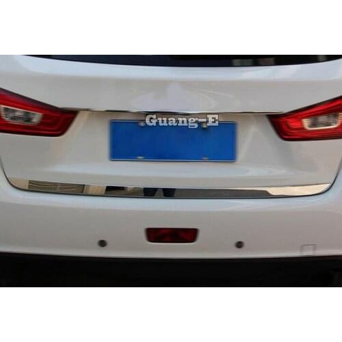 For Mitsubishi ASX 2013 2014 2015 Car Styling Stainless Steel Rear Door License Tailgate Bumper Frame Plate Trim Lamp Trunk