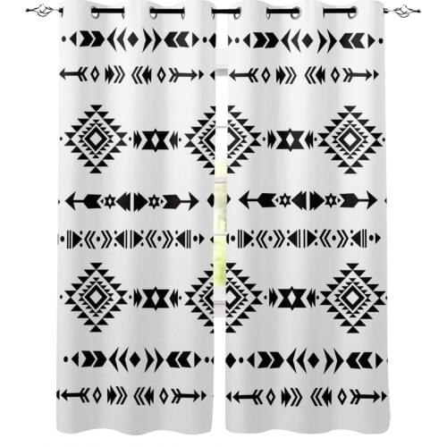 Arrows Geometric Dense Lines Curtains for Living Room Bedroom Kitchen Home Supplies Ready-made Window Curtains