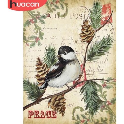 HUACAN Full Drill Diamond Embroidery Bird Cross Stitch Sale Diamond Painting Animal Diamond Mosaic Landscape Handmade Gift