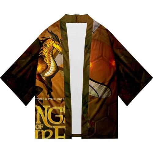 BSLNXNMA Wings of fire 3D Printed Kimono summer Women/Men Summer Casual Short Sleeve streetwear Kimono