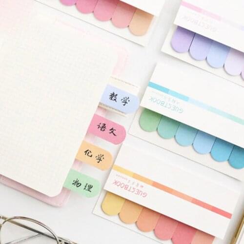 Sticky Notes Cute Index Sticker Kawaii Stationery Korean Creativity Sticky Note Cute Cartoon Memo Pad Creative Novelty