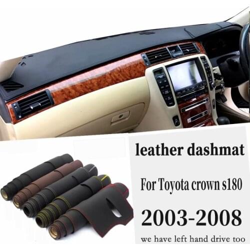 For Toyota crown s180 2003 2004 2005 2006 2007 2008 Leather Dashmat Dashboard Cover Pad Dash Mat Carpet Car Styling Accessories