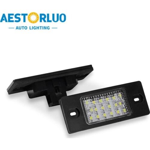 2pcs Error Free Factory Supply Car License Plate Light Lamp For For VW Golf 4 5 Touareg 1Gen Tiguan Passat B5.5 White 12V