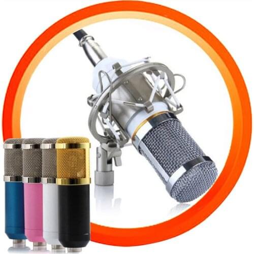 Singing Recording KTV Karaoke Microphone with Shock Mount Mikrofon Condenser Sound Recording for Radio Braodcasting