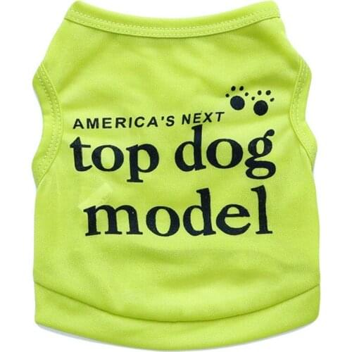 New Hot Soft Doggyzstyle Olive Green Shirt Sleeveless Shirt Miniature Pinscher Puppy Clothes Supplies Animal Pattern E