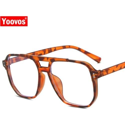 Yoovos Oversized Glasses Frame Women Square Eyewear For Women Anti Blue Light Eyeglasses Brand Designer Optics Spectacle Women