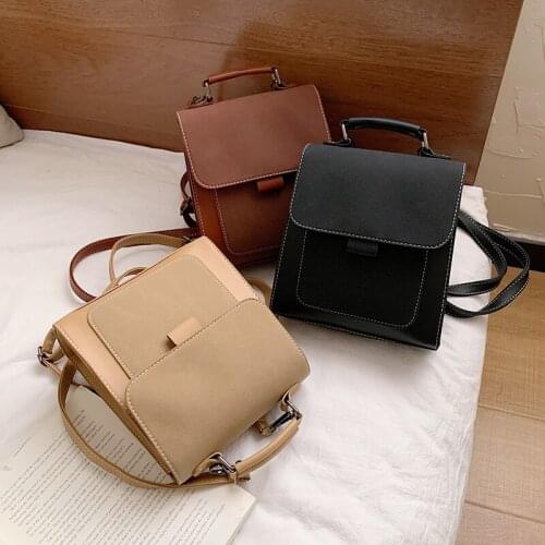 School Bags for Teenage Girls Sac A Dos Travel Rucksack Women Fashion Backpack Female High Quality Scrub Leather Book