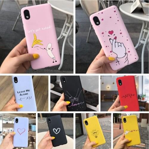 Silicone Phone Cases For Samsung Galaxy A01 Core SM-A013F/DS A01Core SM-A013G/DS Cartoon Couple Cactus Soft TPU Back Cover 5.3"