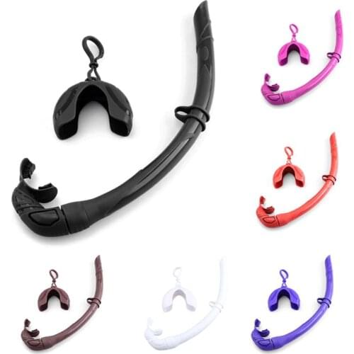 Foldable Snorkel Tube Water Sports with Compact Storage Case Roll Up Snorkel Wet Breathing Tube For Snorkeling