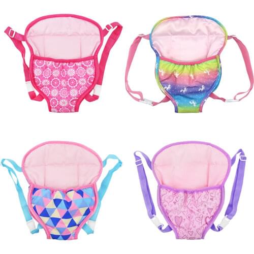 Dolls Out Going Carry Bag Sleeping Bag Doll Accessory for 43cm Baby New Born Doll 18 Inch Doll Backpack Bag