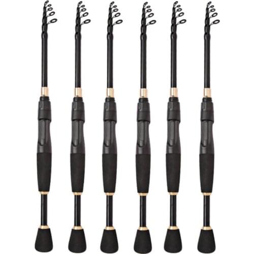 Telescopic fishing rod ultra-lightweight rotating/super hard cast rod carbon fiber 1.6-2.4m portable lure rod fishing tackle