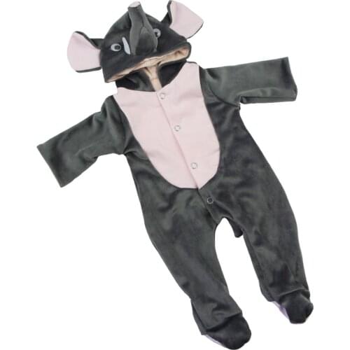 High Quality Clothes Fit For 16/17 Inch Baby Doll Cute Cosplay Elephant Clothing Reborn Doll Accessories For Child Kids Gifts