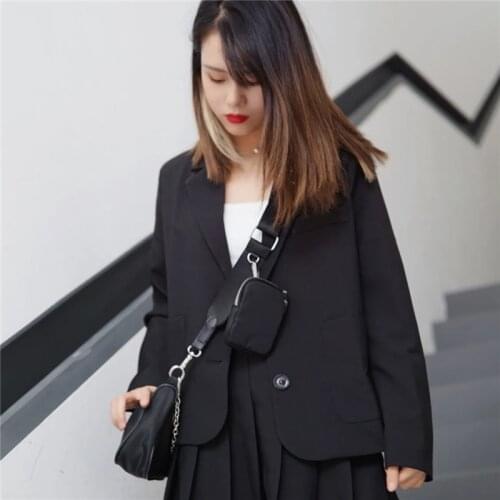 Women Blazer Coats 2021 Spring Autumn Fashion Female Vintage Casual Tops Ladies Small Blazer Suits Woman Short Slim Suits Jacket