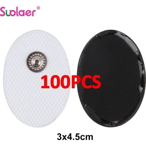 100/50Pcs White Electrode Pads Physiotherapeutic Patches Replacement Tens Massagers Machine Electronic Physiotherapy Massager