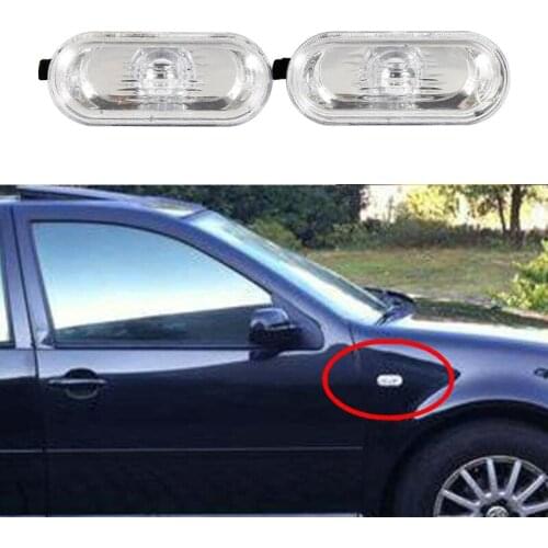 2PCs Clear Side Marker Lights Turn Signal Lights for 1999-2003 VW New Beetle Signal Lamp Fender Lights Dropshipping