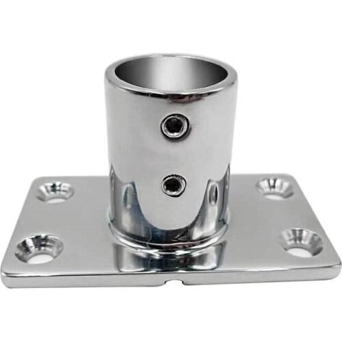 316 Stainless Steel Rail Base Fitting Rectangular Base 90°22/25/30/32mm Marine Boat