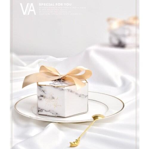 50pcs Wedding gray marble candy paper packaging gift box коробка упаковка birthday Biscuit chocolate подарочная conos papel boda