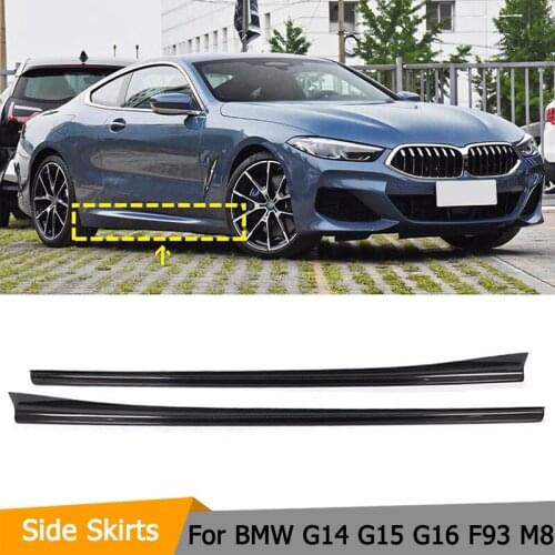 Carbon Fiber Side Skirts Body Kits for BMW 8 Series G14 G15 G16 M Sport F93 M8 2D 4D 2019-2021 Car Side Door Skirts Bodykit