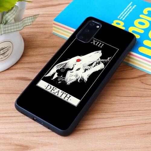 For Samsung Galaxy Death Tarot Card Wolf Art Soft TPU border Samsung Galaxy Case