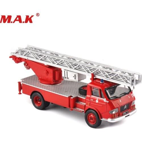 Kid Toys 1/43 Scale Diecast Red Pompiers Vehicles Ladder Fire Truck Model For Collection Children Boys Toys