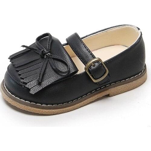 CMSOLO Leather Shoes Baby Toddlers Shoes Flat Heels Kids Shoes Cute Girls New Spring Summer Fashion Leather Shoes Soft Bottom
