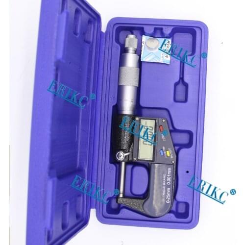 ERIKC High Pricise Common Rail Diesel Fuel Injector Micrometer for Testing Armature Lift Adjusting Shim Kit