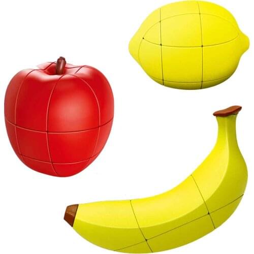 Game Toys FanXin 3x3x3 Fruits shape magic cube puzzle apple banana lemon cube bundles education toys for kids