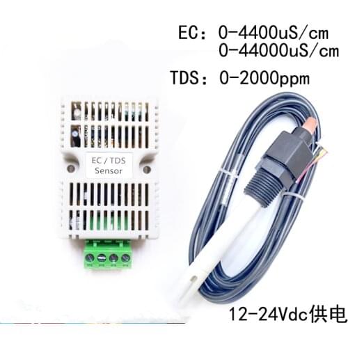 12-24V Power Supply 485 Sea Water EC Transmitter TDS Sensor EC Module 4-20ma Modbus 485 Conductivity TDS0-5V 0-10V EC/TDS Sensor