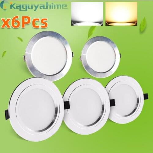 =(K)= LED Downlight 220V AC 110V Recessed Round LED Lamp 3W 5W 9W 15W 18W Aluminum Spot Light Warm White Cold White High Bright