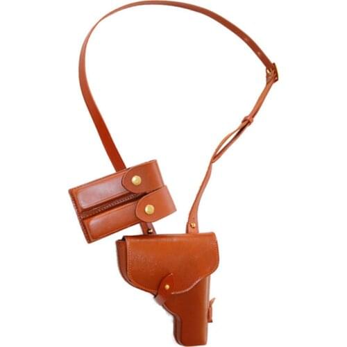 FIRECLUB 92G Leather holster three-piece training holster 9mm 5.8mm oblique back 92 double-row magazine