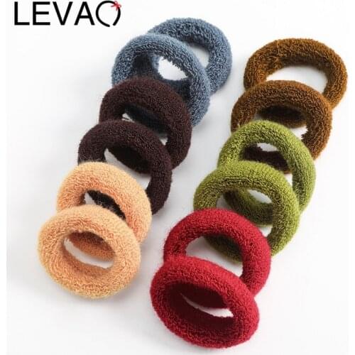LEVAO 12pcs High Elastic Rubber Band Towel Loop Hair Rope Hair Bands For Women Accessories Ponytail Holders Hair Ties