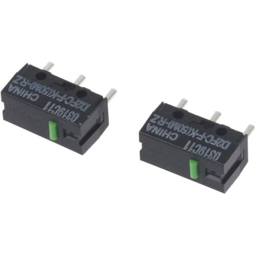 2Pcs Original OMRON Mouse Micro Switch D2FC-F-K(50M)-RZ Green Dot 50 Millions click lifetime for Razer Micro Switch
