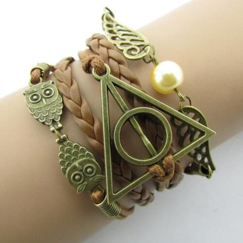 Fashion Charm Hand Woven Free Wings Hallows Wings Bracelets Vintage Multilayer Braided dropshipping