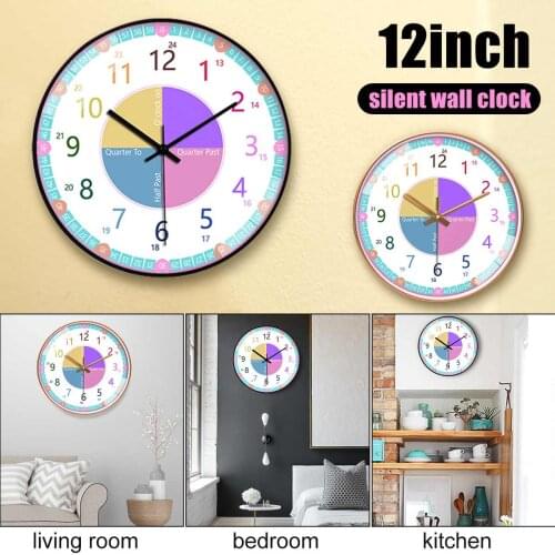 12inch Fashion Modern Wall Clock Black Golden Silent ABS Wall Clocks Silent Clocks Non Ticking Clock Decor Bedroom Home