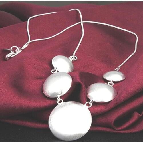 New Arrivals Women Figaro Full Sideways Silver Necklace 925 Sterling Silver Fashion Jewelry Women Men Link Chain Necklace X020