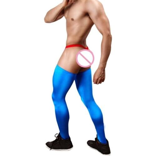 Sexy Mens Nine Points Velvet High Elastic Stockings Mens Sports Plastic Leg LStocking Soft Pantyhose for Men