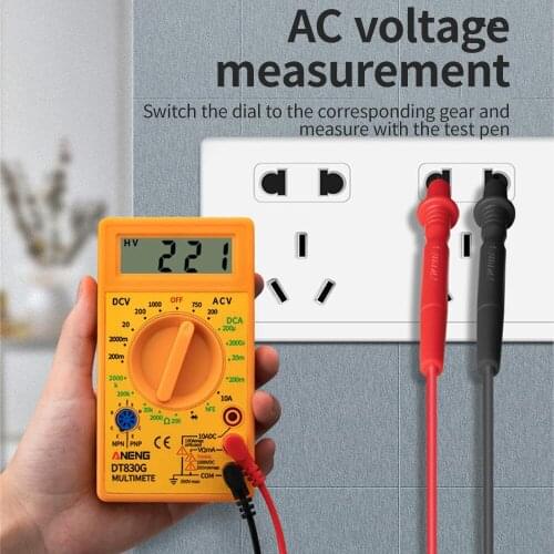 Portable DT830G DT830X DT838C Multimeter LCD Digital Multimeter Handheld LCD /DC Ammeter Voltmeter Tester Meter Multimeter