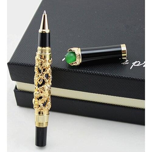 High Quality Luxury Dragon Ballpoint Pen Vintage 0.7MM Nib Black Ink Pen for Writing Gift Roller Ball Pen