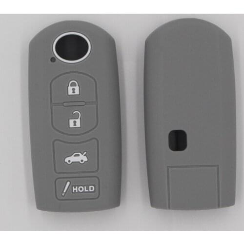 Silicone rubber car key Case Cover For Mazda 3 5 6 CX-7 CX-9 MX-5 Miata 4 Button smart Key