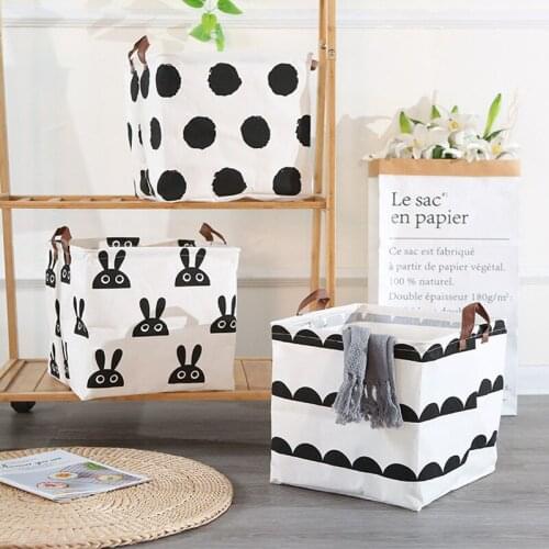 Home Folding Laundry Basket for Clothes Kids Toy Storage Bag Box Various Style Cotton Washing Dirty Clothes Organizer