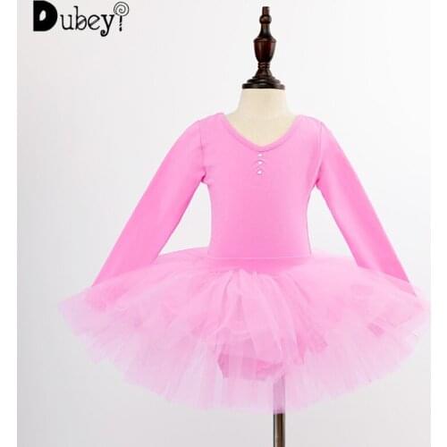 Dance Leotard for Girls Long Sleeve Leotard Skirt 2pcs Suit Dance Wear Ballet Leotard Dancewear Cheerleading Practice Wear