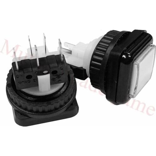 10PCS 27*27mm Small square LED Illuminated push button switch for casino slot gambling game machine LED Push buttons