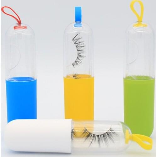 200pcs Pill Packing Bottle for Eyelash Pill Eyelashes Package Multicolor Pill Shape Eyelashes Storage Packing Box Makeup