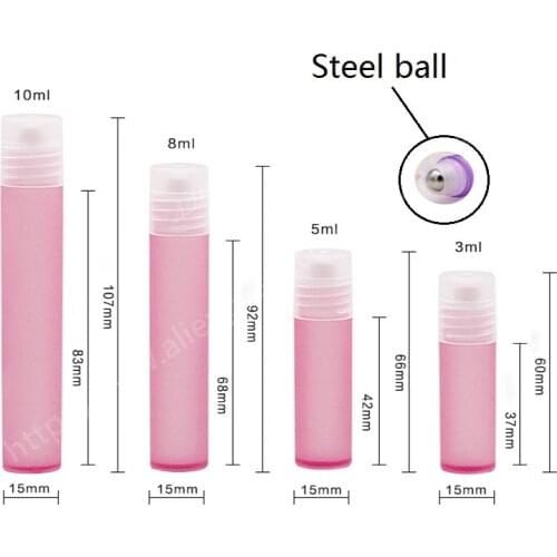 2000pcs/lot 3ml 5ml 8ml 10ml color ball bottle, plastic bottle with steel roller ball, perfume bottle, ball bearing bo