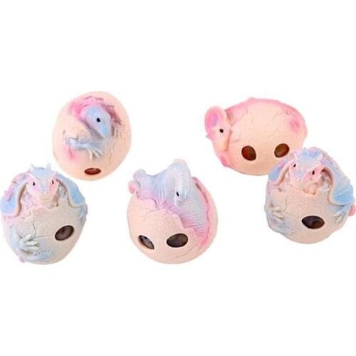 5pcs Dinosaur Egg Vent Decompression Grape Ball Toy TPR Stress Relief Stress Relief Sensory Toy Ball Color Random Delivery