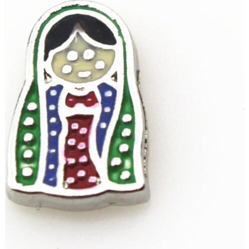 50pcs/lot Enamel Mexicos mother floating charms living glass memorty floating lockets wholesale diy jewelry